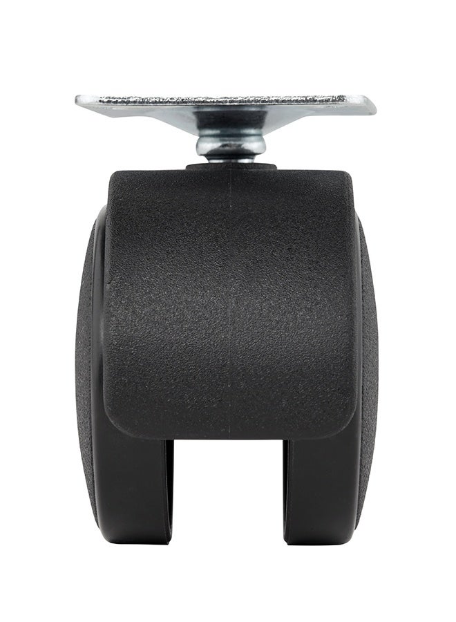 BMB tools 2inch 2-Piece Black Swivel & 2-Piece Swivel with Brake Plate Casters - 25kg Load Capacity (100kg Total) Non-Marking Nylon Wheel for Cabinets, Side Tables, Storage Racks and Drawer Units - Image 5